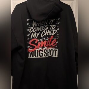 Black Hoodie with Bold Graphic Print